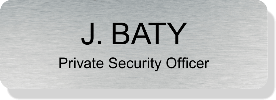 Act Security - Silver Name Tag