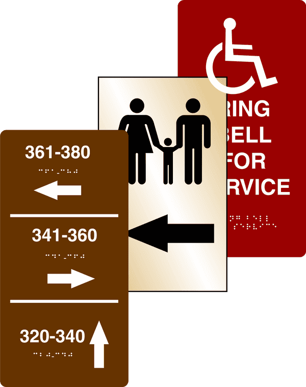ADA 3" x 2" Vertical Sign