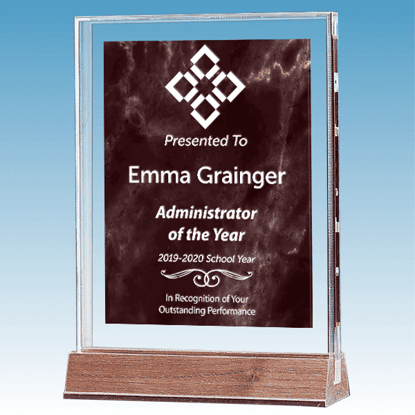 Admin Marble Ruby Acrylic Award