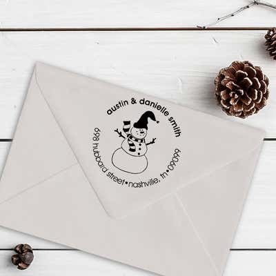 Snowman Self-Inking Address Stamp - alternate view