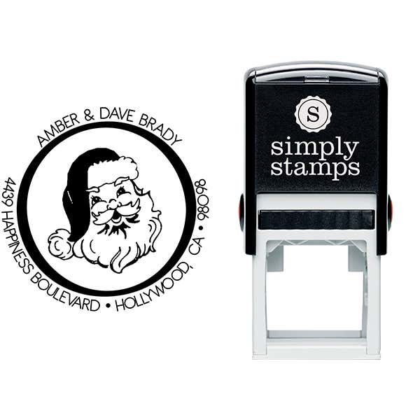 Santa Address Self-Inking Rubber Stamp Body and Imprint