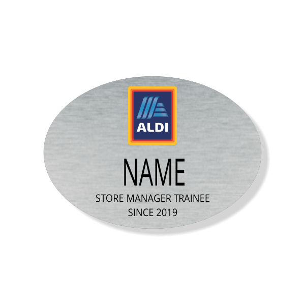 Aldi store manager trainee name tag