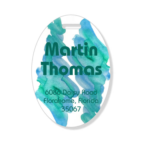 Alligator Watercolors Luggage Tag