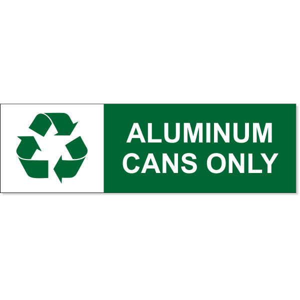 Aluminum Can Recycle Decal | 3" x 10"