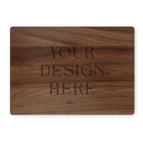 Large Custom Walnut Cutting Board - Engrave Your Logo, Family Recipe, or Image