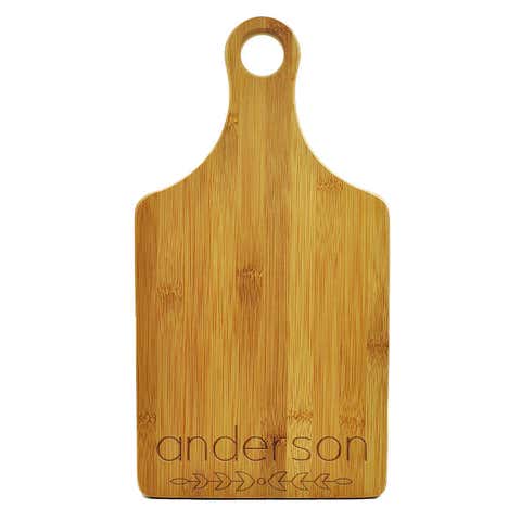 Anderson Last Name Paddle Cutting Board
