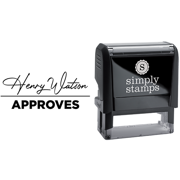 Custom Signature Text Approved Business Stamp