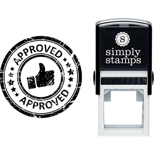 Thumbs Up Approved Business Stamp