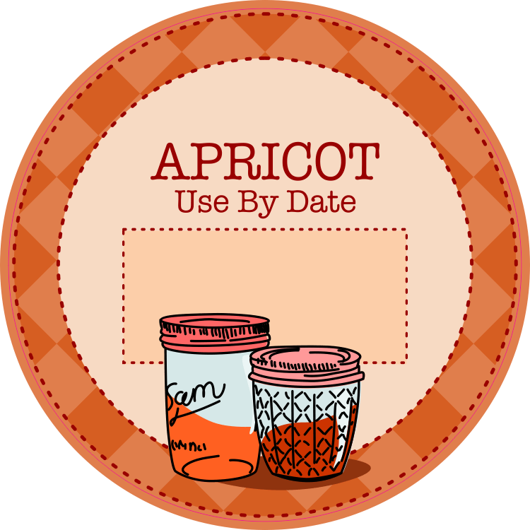 Apricot Use By Mason Jar 3" Sticker