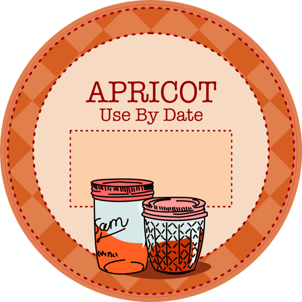 Apricot Use By Mason Jar 3" Sticker