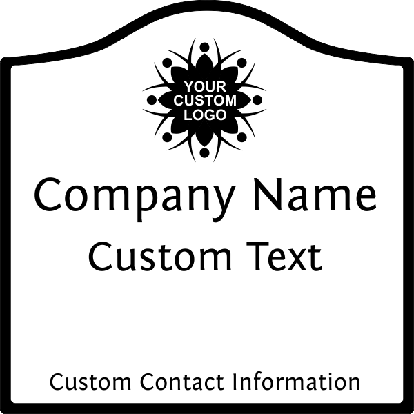 Choose your Size Arch Border Business Door Decal
