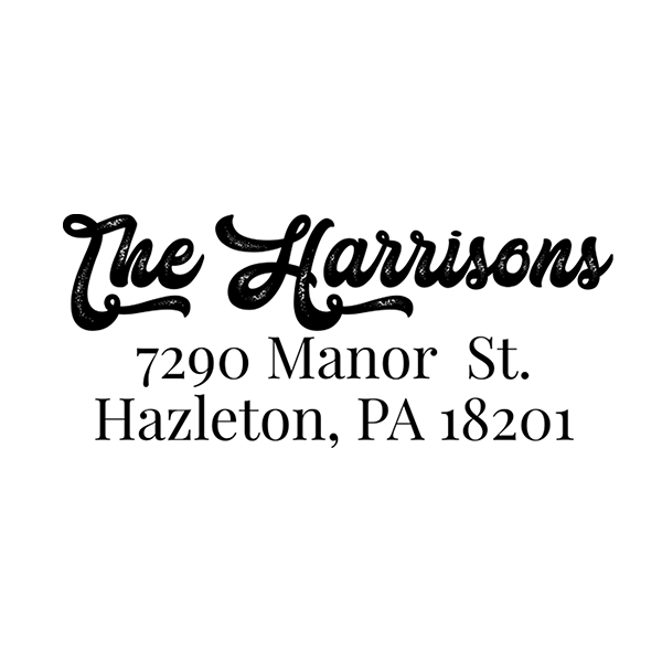 Antique Script Custom Address Stamp