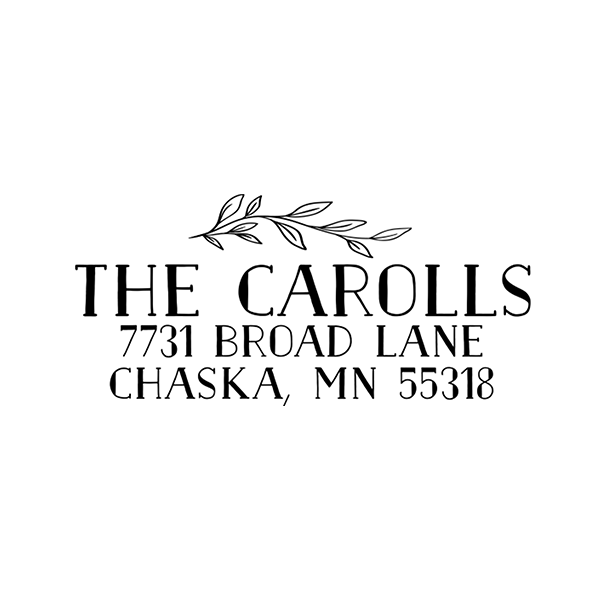 Bold Branch Custom Address Stamp