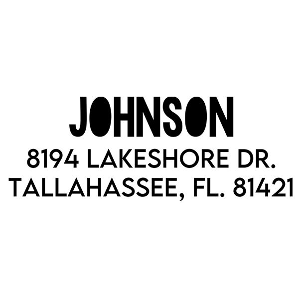 Color Block Custom Address Stamp