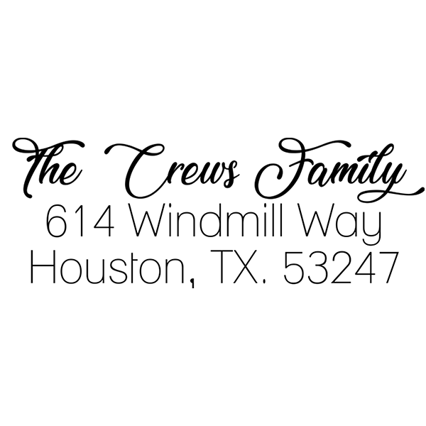 Lovely Script Custom Address Stamp