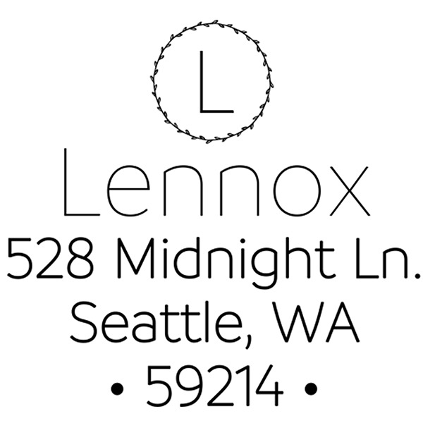 Monogram Custom Address Stamp
