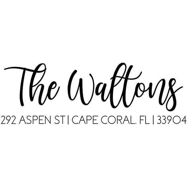 Playful Script Custom Address Stamp