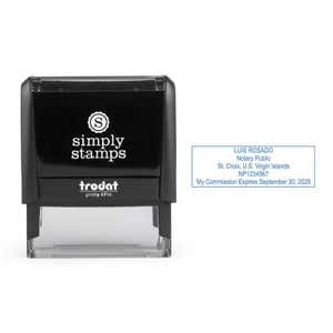 U.S. Virgin Islands Notary Stamp - Rectangle Body and Design