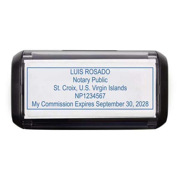  The Top View of the U.S. Virgin Islands Notary Stamp