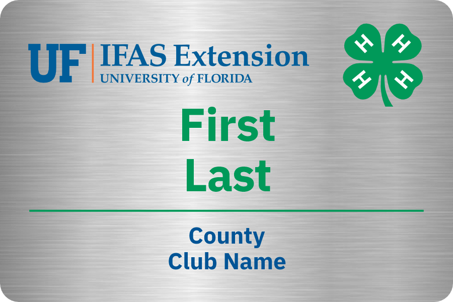UF/IFAS 4-H Volunteer 2x3" Three Line NT