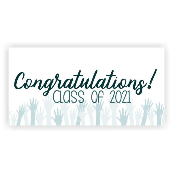 Congratulations Cheers 3" x 6" Graduation Banner