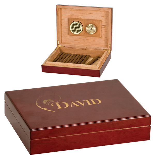Bass Fishing Custom Engraved Rosewood Humidor