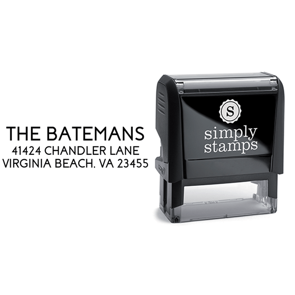 Bateman Bold Script Address Stamp