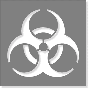 Biohazard Stencil | Multiple Sizes
