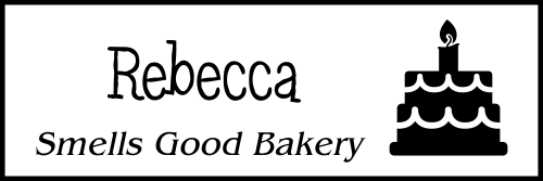 Birthday Cake Bakery Name Tag