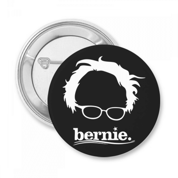 Black Bernie Button
