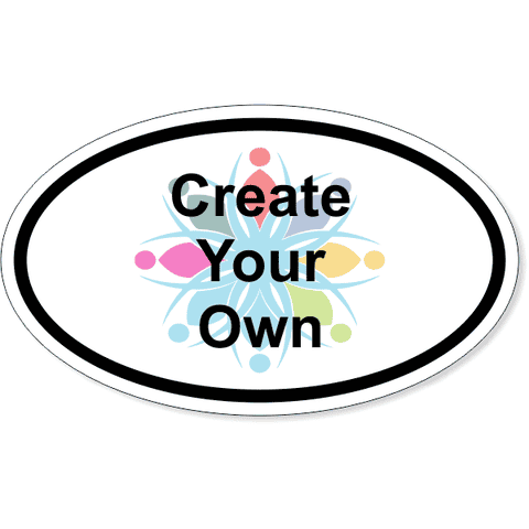 3" x 5" Black Border Oval Bumper Sticker