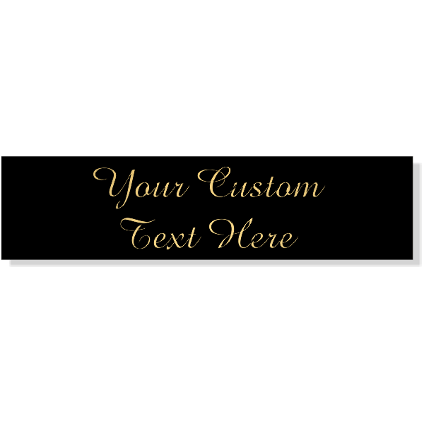 Black 1/2" x 2" Brass Plate