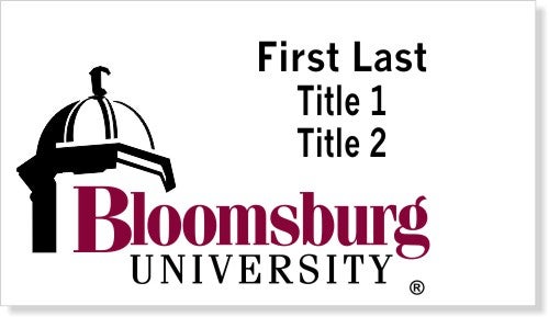 Bloomsburg University Name Tag