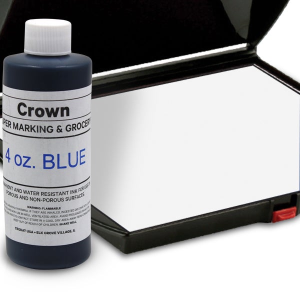 Blue 4oz SuperMarking Ink w/ Large Pad