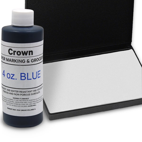 Blue 4oz SuperMarking Ink w/ Medium Pad