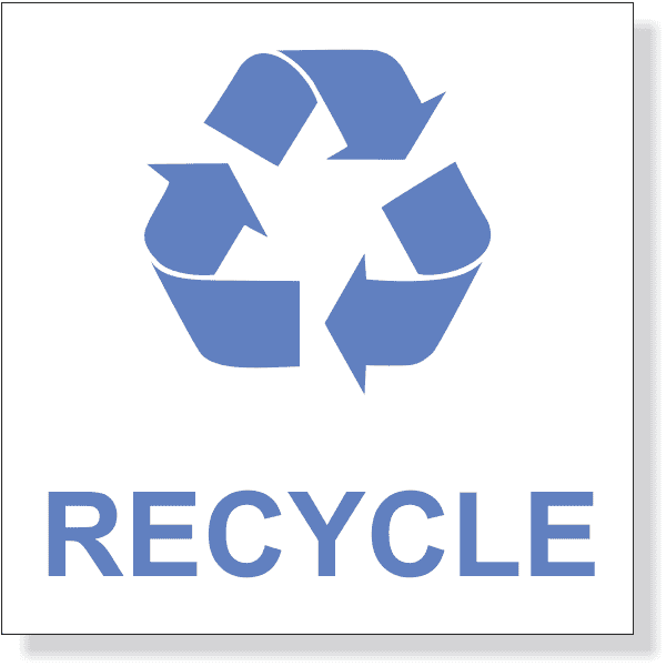 Blue Recycle Decal | 3" x 3"