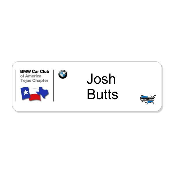 BMW Car Club - Tejas Chapter - Name Tag