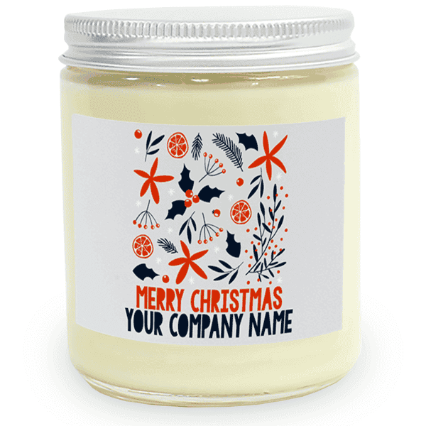 Bold Christmas Custom Candle Corporate Gift