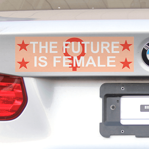 3" x 10" The Future Is Female Bumper Sticker