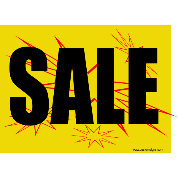 Burst Sale Sign