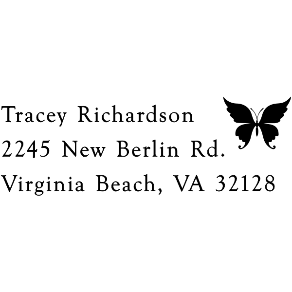 Pretty Butterfly Return Address Stamp