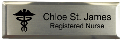 Custom Medical Doctor Name Tag  - 1" x 3" - alternate view