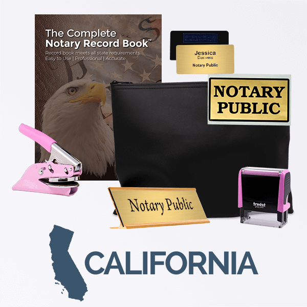 California Pink Deluxe Notary Kit