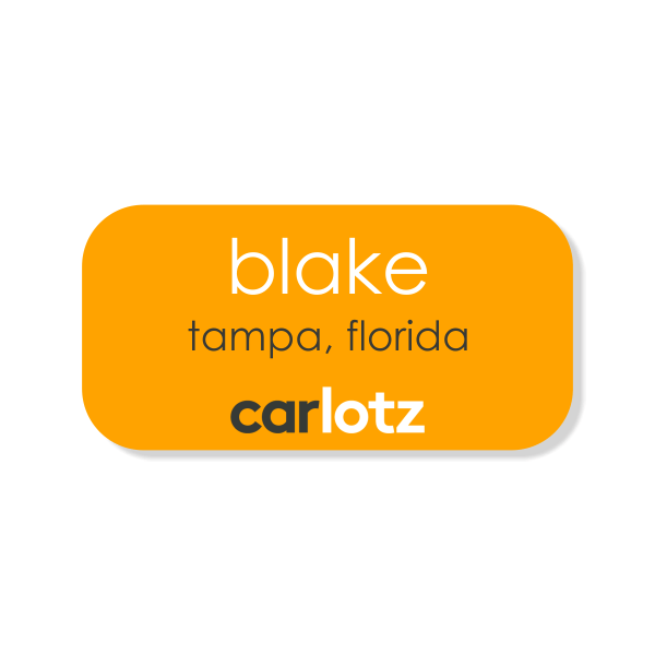 Carlotz Orange 2Line NameTag
