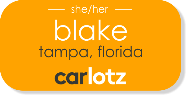 Carlotz Orange 3 Line NameTag