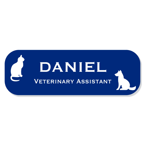 Veterinary Cat Dog 2 Line Name Tag