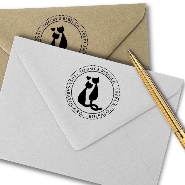 Cat Mates Address Stamp