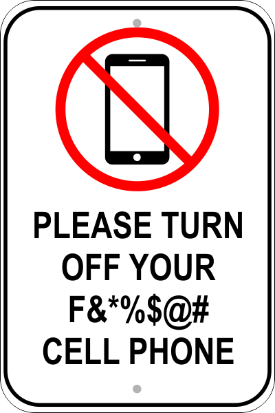 Expletive Cell Phone Sign