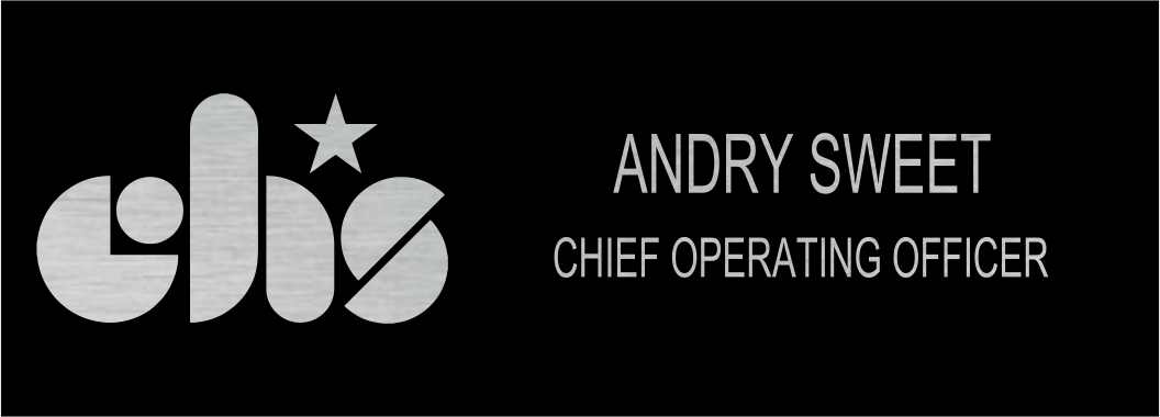 Children’s Home Society of Florida Engraved Name Tag - Black with silver letters