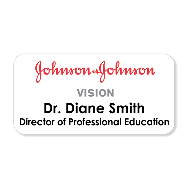 Circle 31, Inc - Johnson & Johnson Vision Name Tag